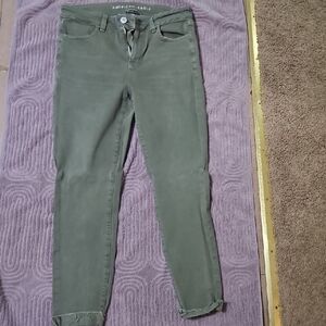 American Eagle Outfitters Olive Hi-Rise Jeggings